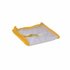 Wasnet wit met gele rand (24x15x65 cm) - Voor wassen polsbandjes bewoners