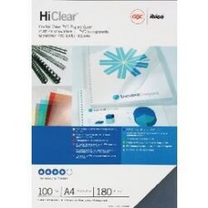 Inbindkaften GBC HiClear A4 PVC 180 Micron Transparant